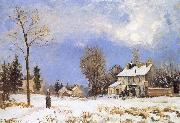 Camille Pissarro Snow housing oil painting on canvas